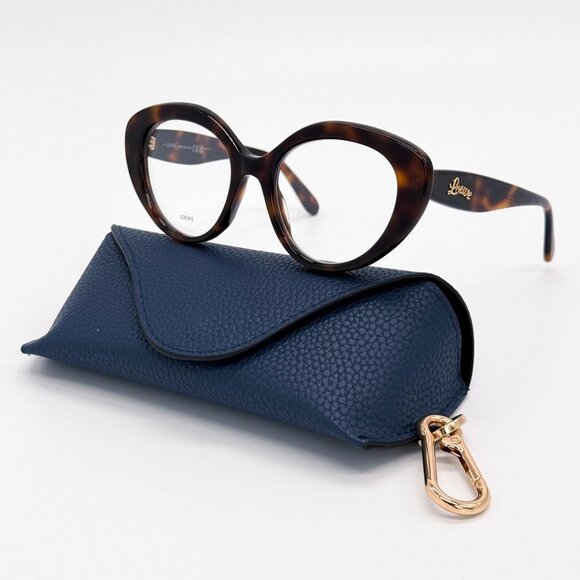 NEW LW50088I 052 WOMEN CAT EYE EYEGLASSES LOEWE HAVANA EYEWEAR - Picture 1 of 10